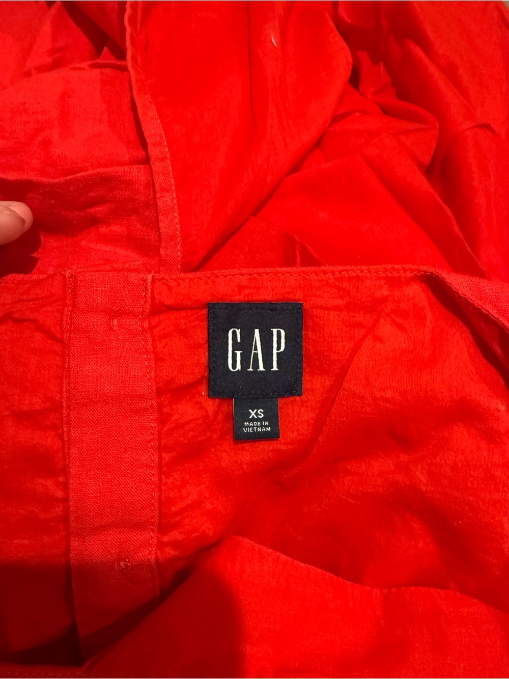 GAP - Linen Blend Maxi Skirt Slip & Button Back Cropped Tank Top (SET) - Picture 2 of 5